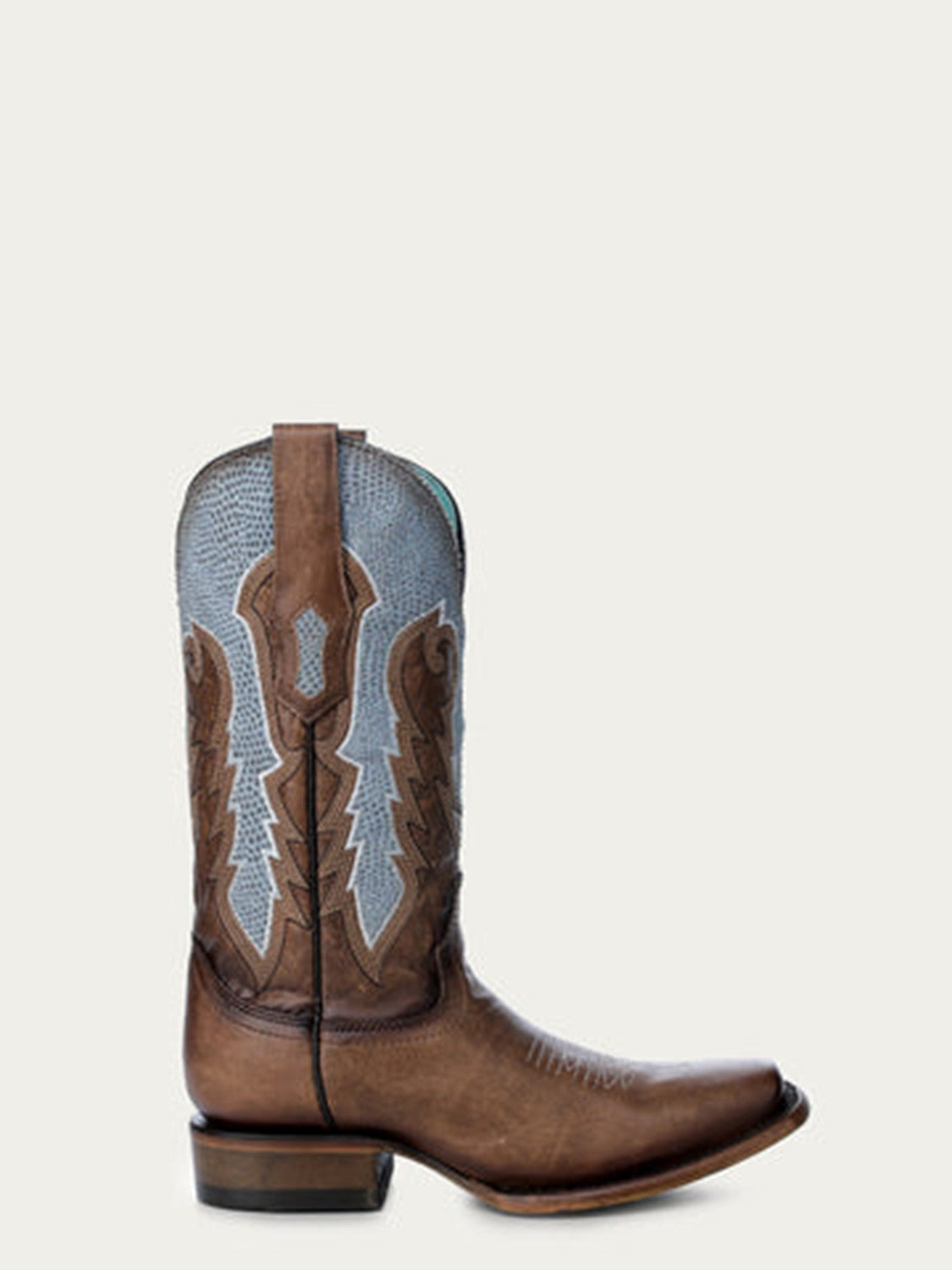 Brown Blue Embroidery by Corral