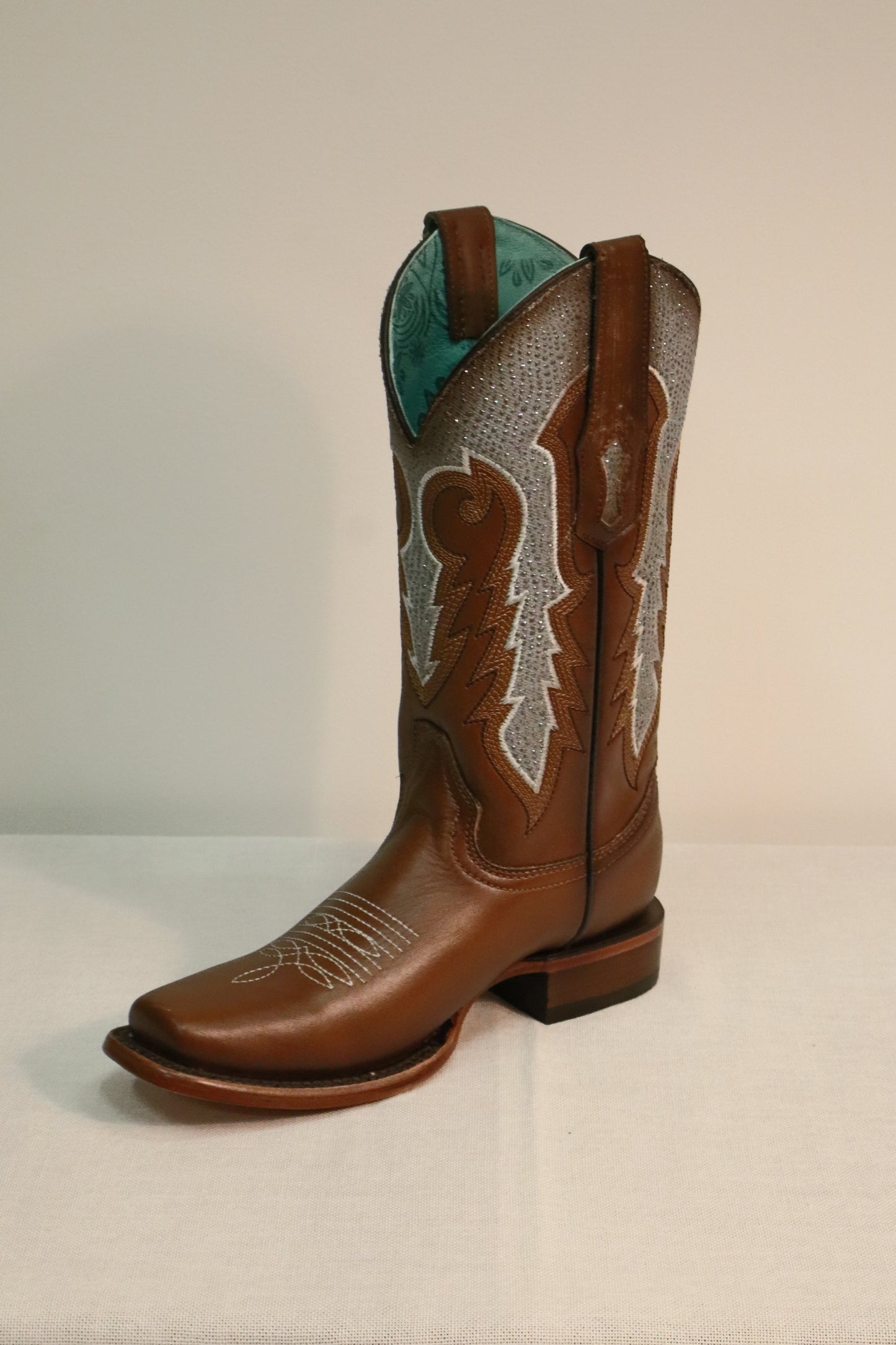 Brown Blue Embroidery by Corral