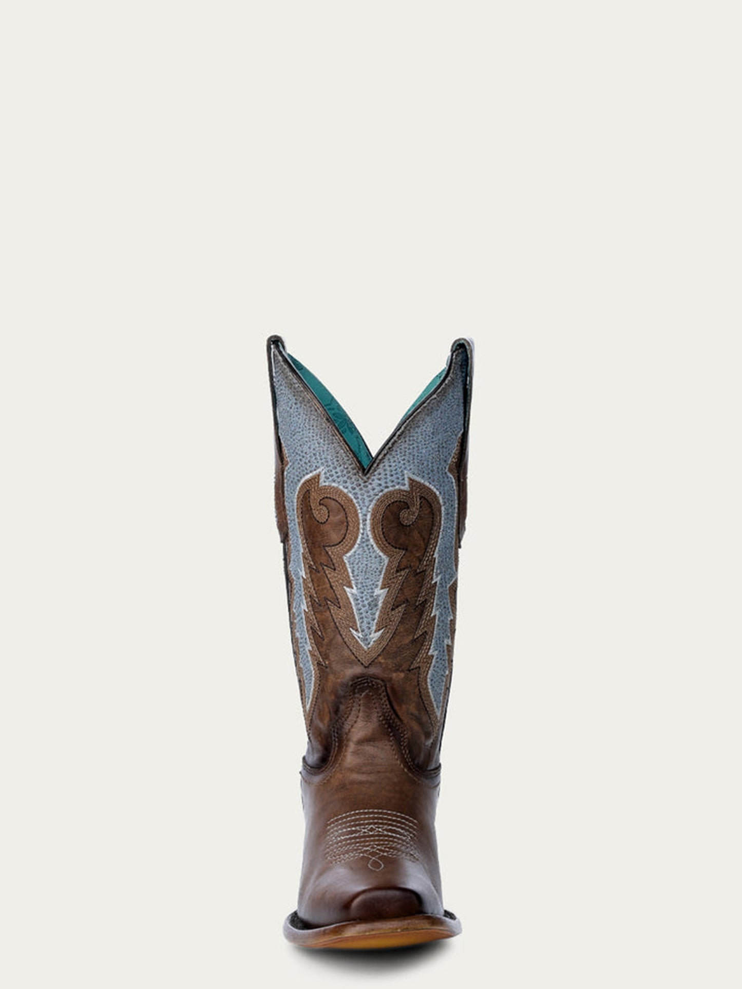 Brown Blue Embroidery by Corral