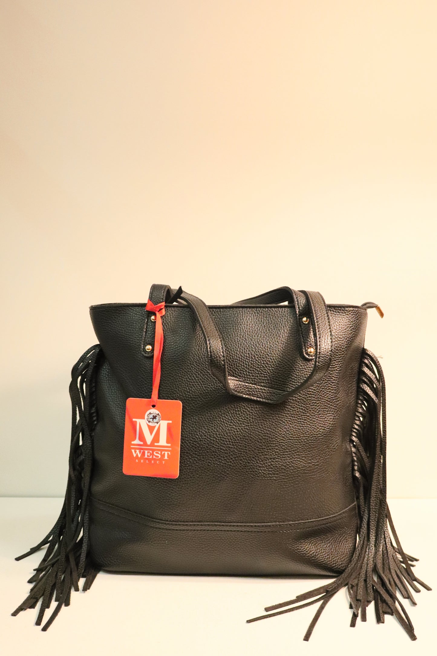 Black West Fringe Tote Bag by Montana West